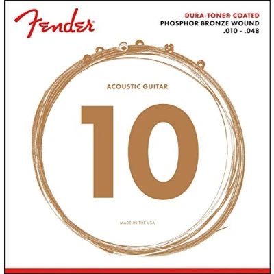Immagine di Fender® »860XL DURA TONE® COATED PHOSPHOR BRONE ACOUSTIC STRINGS« Corde per Chitarra Acustica Ball End 010/048
