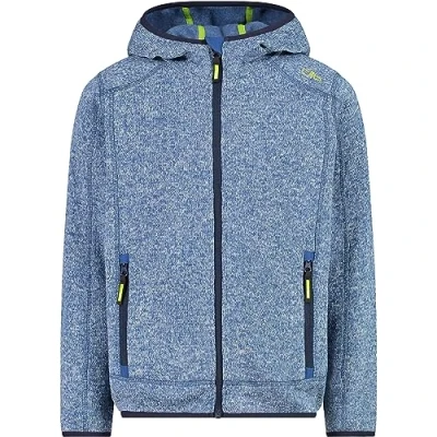 Immagine di CMP Giacca in Knit Tech da bambini con cappuccio fisso, Dusty Blue Stone, 98