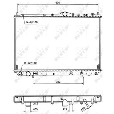 Immagine di NRF 509518 Radiatore motore Alluminio 674 400 30 con parti annesse Alette di raffreddamento saldate VOLVO: V40 Station Wagon, S40 I