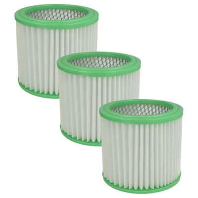 Immagine di vhbw 3x filtro a pieghe piatte compatibile con Einhell BT VC 500, 2351631 11012 aspirapolvere Cartuccia filtrante, carta/plastica