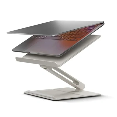 Immagine di Native Union Desk laptop Stand Supporto per ergonomico regolabile in altezza Compatibile con MacBook Air/Pro, iPad, Dell, HP, Lenovo, Microsoft Surface e tablet (Pietra di sabbia)