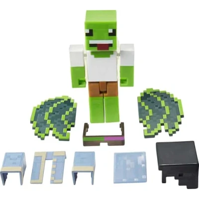 Immagine di Mattel Minecraft Creator Series Party Shades Figure, giocattolo da collezione, 8,3 cm Action Figure con accessori, regalo per bambini dai 6 anni in su