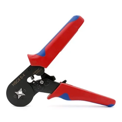 Immagine di Heschen Pinza per pinze HSC8 6 4 Mini Strumenti di pinzatura auto registrabili Utilizzare Cavo da 0,25 6,0 mm² (23 10 AWG) a filo metallico nastro Rosso
