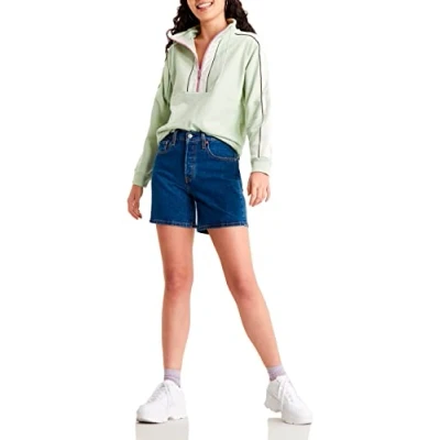 Immagine di Levi&#039;s 501 MID Thigh Shorts di jeans, Donna, Taglia: 24, Charleston shadow