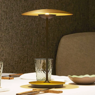 Immagine di MARSET Ginger LED lampada da tavolo ricaricabile alluminio, ottone