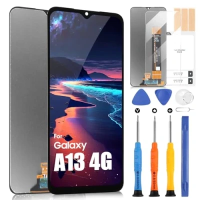 Immagine di per Samsung Galaxy A13 4G A135F A137F LCD Display SM 6,6&quot; Sostituzione Schermo Touch Screen Digitizer Assembly con Riparazione Kit, Nero