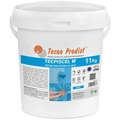 Immagine di Tecno Prodist TECPISCEL W by Vernice Per Piscine Blu (11 Kg) Grande resistenza e durata Ad Acqua Di Facile Applicazione