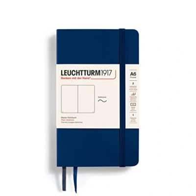Immagine di LEUCHTTURM1917 349302 Taccuini Pocket (A6), Copertina morbida, 123 pagine numerate, Bianco, Blue Mare