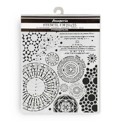 Immagine di Stamperia Spessi stencil per album di ritagli, album, card, bullet journalling, and more flessibile, facile da pulire, perfetto hobby, artigianato e gifting (motivi misti macrocosm)
