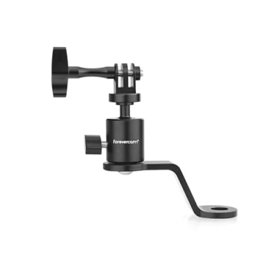 Immagine di Forevercam Supporto per Moto specchietto retrovisore in Alluminio a 360 Compatibile con Gopro Max Hero 12/11/10/9/8/7/6/5, YI, AKASO, SJCAM, DJI Osmo e Altre Fotocamere di Azione