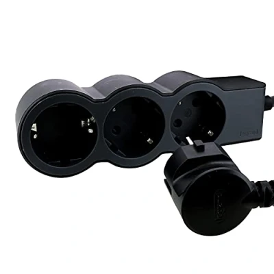 Immagine di Legrand Ciabatta elettrica 3 x 2P + E con cavo 3,0 m, 1,5 mm2 standard, colore: Nero