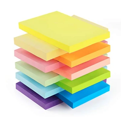 Immagine di Agoer 10 Foglietti Adesivi 76 x 127 mm Super Sticky Notes di Colori 100 Foglietti/Blocchetto, 1000 Fogli Segnapagina per Elenchi, Promemoria &amp; Appunti