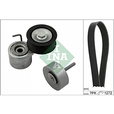 Immagine di INA 529 0245 10 Kit cinghie Poly V Controllare corsa libera generatore ed ev. sostituire AUDI: A4 B8 Avant, A6 C6 A5 Sportback
