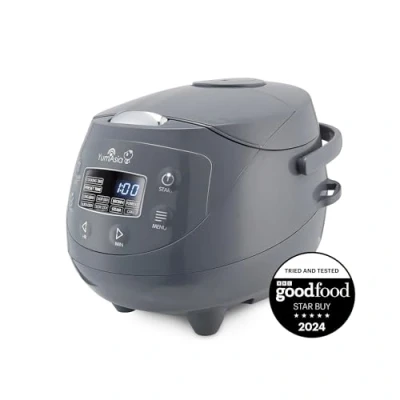 Immagine di Yum Asia Panda Mini Cuociriso con Ciotola in Ceramica Ninja e Advanced Fuzzy Logic (3,5 tazze, 0,63 litri) 4 Funzioni di Cottura del Riso, Multicooker, Display LED, 220 240V