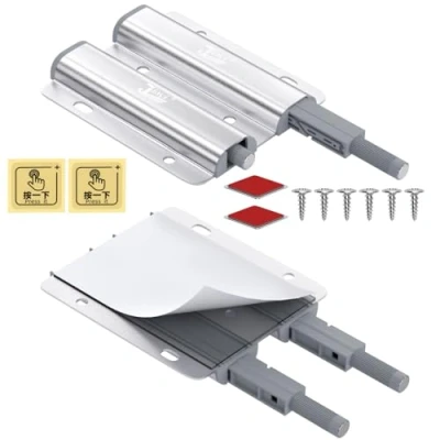 Immagine di Push Pull per Ante Pesanti Jiayi 2 Pezzi Chiusura a Pressione Mobili to Open Doppio Apertura Magnetica Sistema Cassetti Pesante Calamita