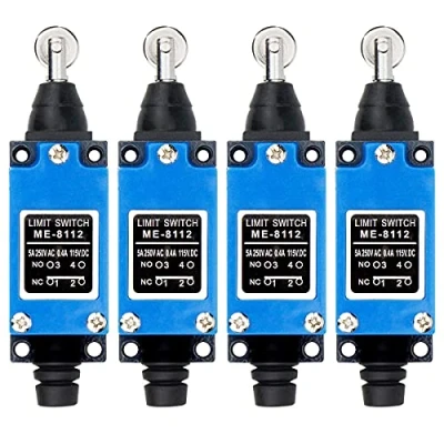 Immagine di GUUZI 4 pezzi ME8112 Interruttore di Finecorsa Momentaneo a Pistone Rullo 1NC 1NO 0 250V/5A
