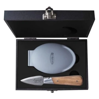 Immagine di Laguiole Style de Vie Luxury Line Coltello per ostrica in legno di quercia, con porta ostriche