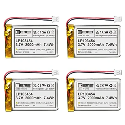 Immagine di 4X EEMB 3.7V 2000mAh 103454 batteria Lipo ricaricabile ai polimeri di litio con connettore JST Fai una polarità sicura del dispositivo corrispondente la prima dell&#039;acquisto !!!