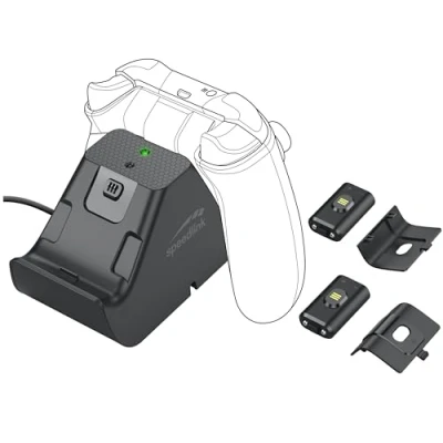 Immagine di Speedlink JAZZ USB Charger Caricabatteria e Batteria per di 2 Controller Xbox Series X/S, Nero