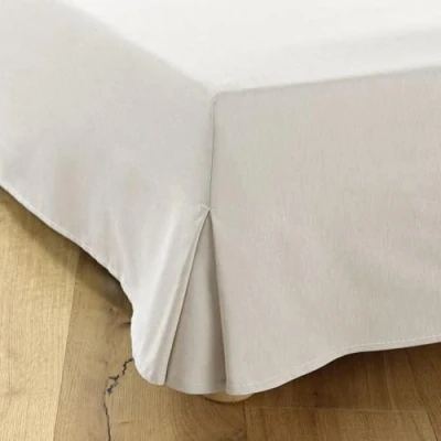Immagine di Coprirete 180 x 200 beige 4 gonne da 38 cm per letto con rete Copri Made in Europe Protezione Fodera