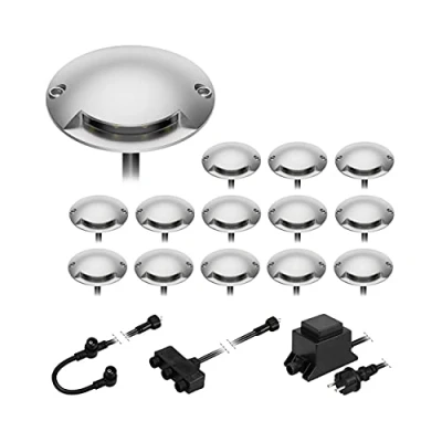 Immagine di ledscom.de Apparecchio a LED per montaggio terra Bunda, 1 lampada, esterni, transitabile, bianco freddo, set di 14