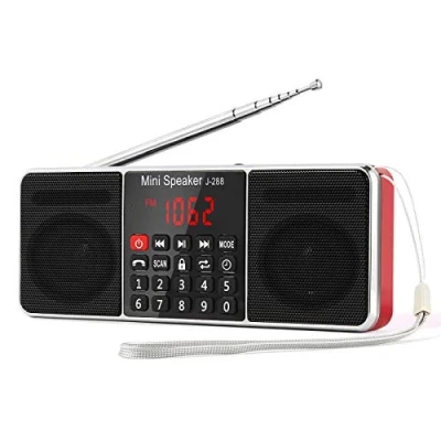 Immagine di PRUNUS J 288 Radio Portatile Ricaricabile AM/FM,Radio Bluetooth con L&#039;altoparlante Stereo,Radiolina Digitale Serratura a Chiave e Funzione Sleeping Clock, MP3 Player, Supporto SD/USB/AUX
