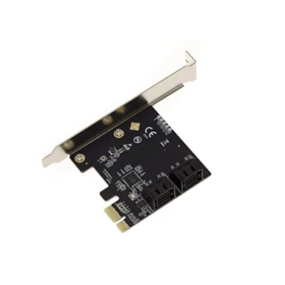 Immagine di KALEA INFORMATIQUE Scheda controller disco SATA a 4 porte su porta PCI Express PCIe x1 con supporto AHCI e UEFI. Chipset ASM1064