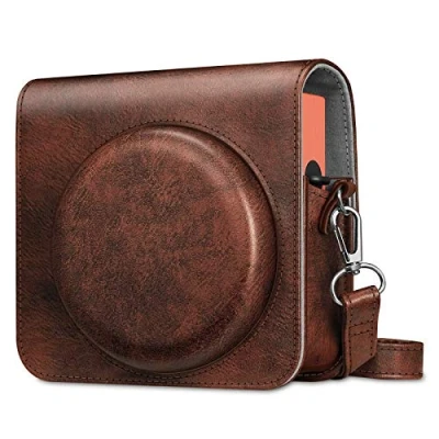 Immagine di FINTIE Custodia per Fujifilm Instax Fotocamera Istantanea SQ40 / SQ1 Protettiva Case Borsa in Similpelle con Tracolla Regolabile, Marrone