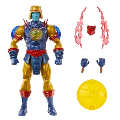 Immagine di Masters of the Universe Masterverse New Eternia Sy Klone, action figure deluxe con 30 punti d&#039;articolazione, accessori e parti intercambiabili inclusi, giocattolo per bambini, 6+ anni, HYC55