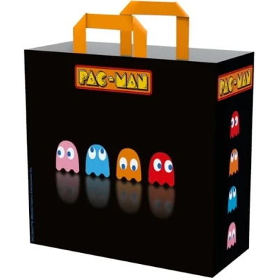 Immagine di Konix Pac Man Borsa shopper 40 x 45 20 cm Materiale riciclato Nero