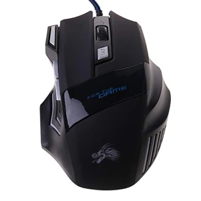 Immagine di zijianZZJ Mouse da gioco 7 pulsanti USB cablato LED respirazione pulsante fuoco 5500 DPI per computer portatile PC