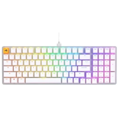 Immagine di Glorious gaming GMMK 2 Full Size (96%) Tastiera da meccanica, struttura in alluminio, personalizzabile, tasti a doppia iniezione, Fox Switches, RGB, layout QWERTY americano Bianco