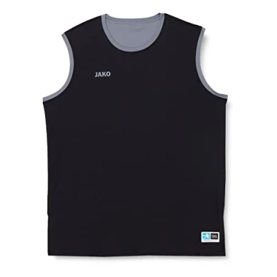 Immagine di JAKO Maglia Reversibile per Bambini Change 2.0, Unisex Bambini, Double Face., 4151, Nero/Grigio Pietra., XS