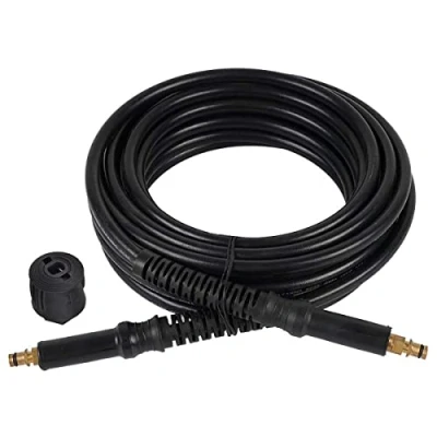 Immagine di AIM Tools 10M Tubo flessibile ad alta pressione Compatibile con idropulitrici Kärcher K2 K3 K4 K5 K6 K7, di Ricambio Idropulitrice Sistema Collegamento Rapido in Ottone