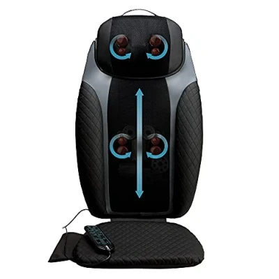 Immagine di Homedics, Massaggiatore Shiatsu 2 in 1 e Cuscino Cordless, Due Componenti per il Massaggio Mirati a Coprire Tutto Corpo con Funzionalità di Isolata