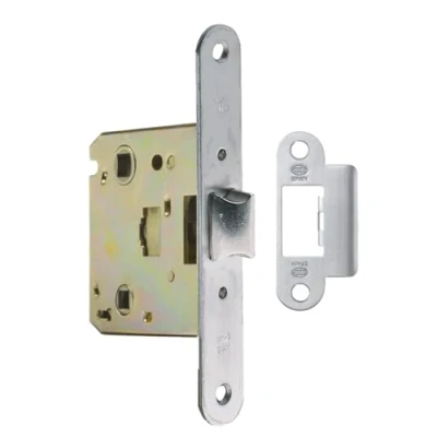 Immagine di Amig Maniglia unificata Mod. 2000 per porte di legno da passaggio a bagni, cucina o abitazioni Chiusura in acciaio inossidabile Ingresso 50 mm Fronte Canto Rotondo