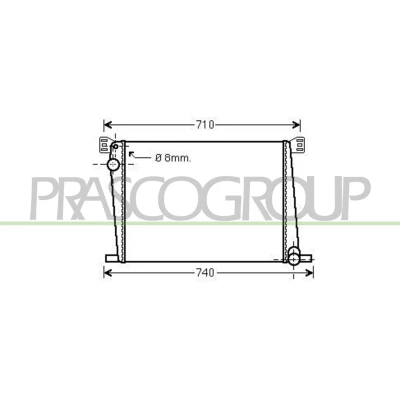 Immagine di PRASCO MN308R003 Radiatore motore Alluminio 600 415 16 Alette di raffreddamento saldate MINI: Hatchback, Countryman, Cabrio