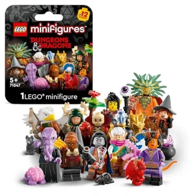 Immagine di LEGO Minifigures Dungeons &amp; Dragons, Scatola con 1 di 12 Personaggi a Caso, DND Miniature da Collezione Inclusi Bardo Elfo, Druido Halfling e Barbara Nana, Giochi per Bambini Bambine 5 Anni 71047