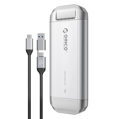 Immagine di ORICO 3700MB/s SSD esterno 1TB, compatibile con Thunderbolt 4/3, USB4.0 per 40Gbps, unità portatile a stato solido cavo USB C 2 in 1, smartphone C, tablet, PC e Mac, PSSD R40