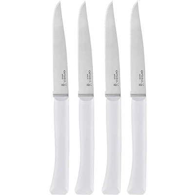 Immagine di Opinel Tafelmesser Set Appetit+, hellgrau, Bon di 4 coltelli da tavola Tinta unita, Blu (Blue), M confezione