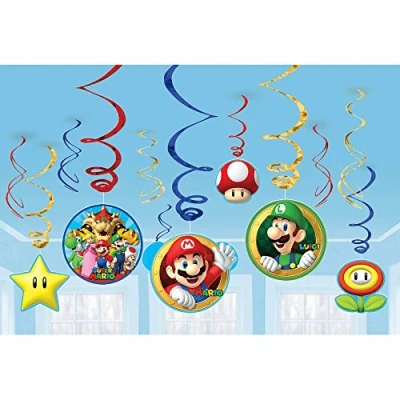 Immagine di Amscan, 671554, decorazioni a tema Super Mario, Multicolore