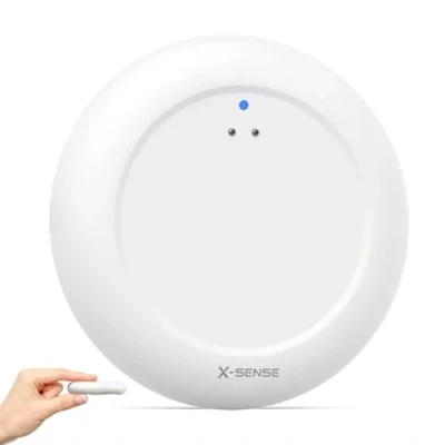Immagine di X Sense sensore d&#039;acqua Wi Fi, rilevatore intelligente di perdite con avvisi tramite app, impermeabile IP67, wireless per cucina, bagno, cantina, SWS0A, 1 pezzo