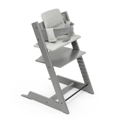 Immagine di STOKKE® Tripp Trapp® Sedia Faggio Grigio Tempesta incl. cuscino Nordic e Baby Set V2