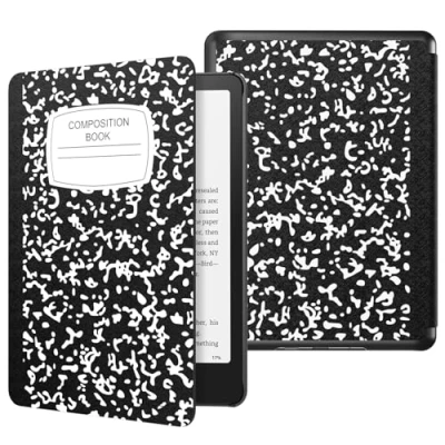 Immagine di MoKo Custodia per 7&quot; Kindle Paperwhite 12th Gen 2024&amp;Kindle Colorsoft Signature Edition 2024, Protettiva in Policarbonato di Stile Semplice e Elegante 2024,Quaderno Nero