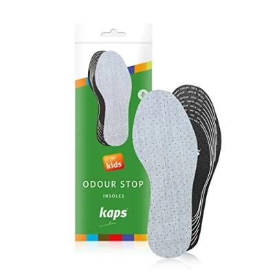 Immagine di Migliori Solette per Bamabini Tecnologia Anti Odore con Schiuma Traspirante Ritagliabili in Tutte le dimensioni Kaps Odor Stop Kids Made Europe