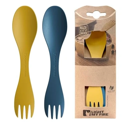 Immagine di Light My Fire Spork Original Posate da campeggio per Bambini Combo Forchetta Cucchiaio Portatile 2 in 1 Riutilizzabili Viaggio, Escursionismo e Picnic Senza BPA