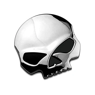 Immagine di Adesivi per Auto Teschio 3D &amp; Moto 7 * 6.8cm Skull Emblem Sticker Trunk Styling Accessori Decalcomanie (Argentato)