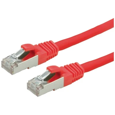 Immagine di Value 21.99.1241 RJ45 cavo di rete, patch CAT 6 S/FTP 2.00 m Rosso (chiaro) doppia schermatura, Privo alogeni, Ritardante fiamma 1 pz.