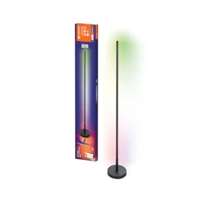 Immagine di LEDVANCE SMART+ WIFI piantana LED angolare, rotonda, nera 14W, 1170lm, luce bianca e colorata regolabile, dimmerabile, funzione ritmo musicale, lunga durata, controllabile tramite app, 2700 6500K