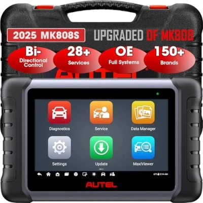 Immagine di Autel MaxiCOM MK808S Strumento diagnostico per Auto, bidirezionale 2024 uguale a MK808BT PRO, Servizio 28+, Test Attivo, diagnosi di Tutti i sistemi, codifica